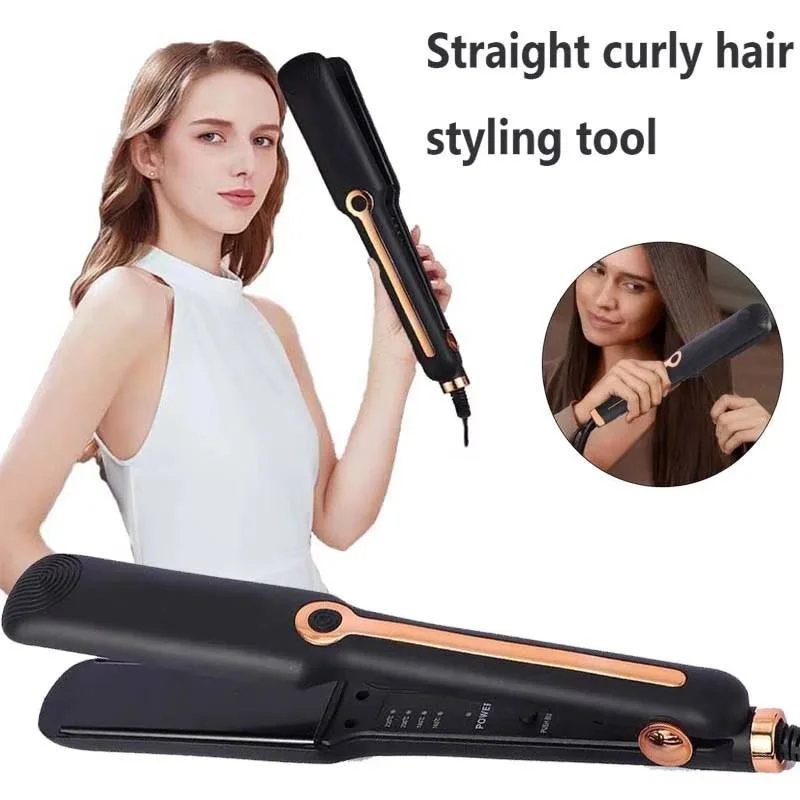Two‑In‑One Electric Ceramic Plate Straightener And Curler, Temperature Adjustment Function, Suitable For Home Use