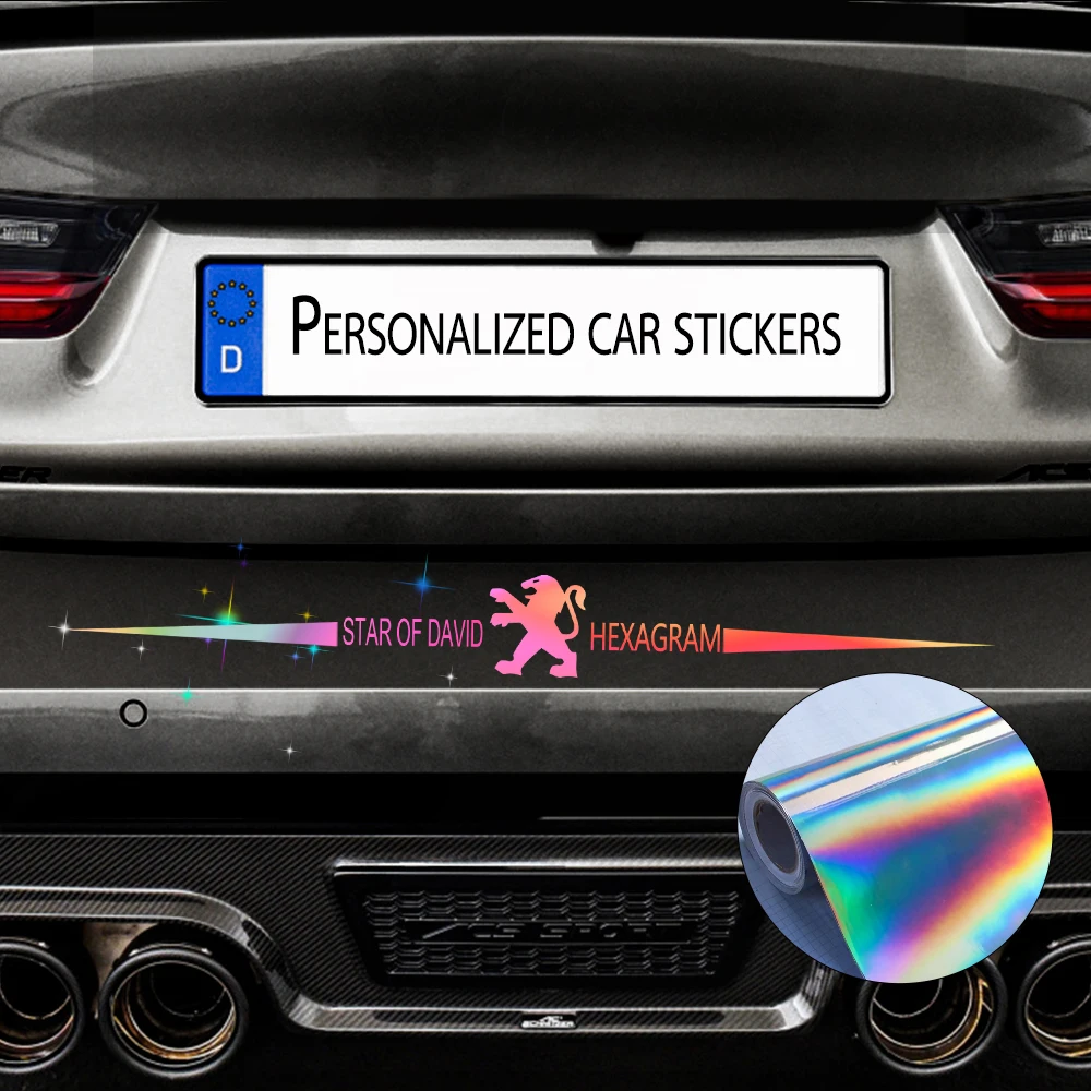 

1pc Laser Creative Vinyl Car Window Stickers For Peugeot 206 307 308 3008 207 208 2008 5008 107 106 205 407 508 4008 Accessories