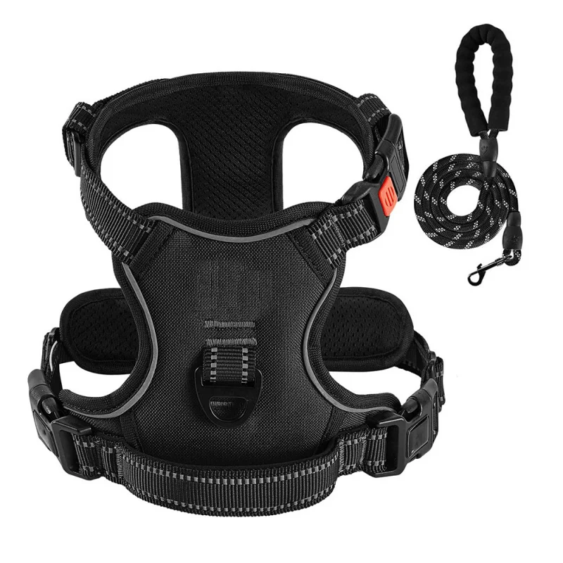 

Tactical Dog Harness - Military MOLLE System & Dynamic Pressure Relief, 360° Reflective with Cooling Mesh, No-Pull Design