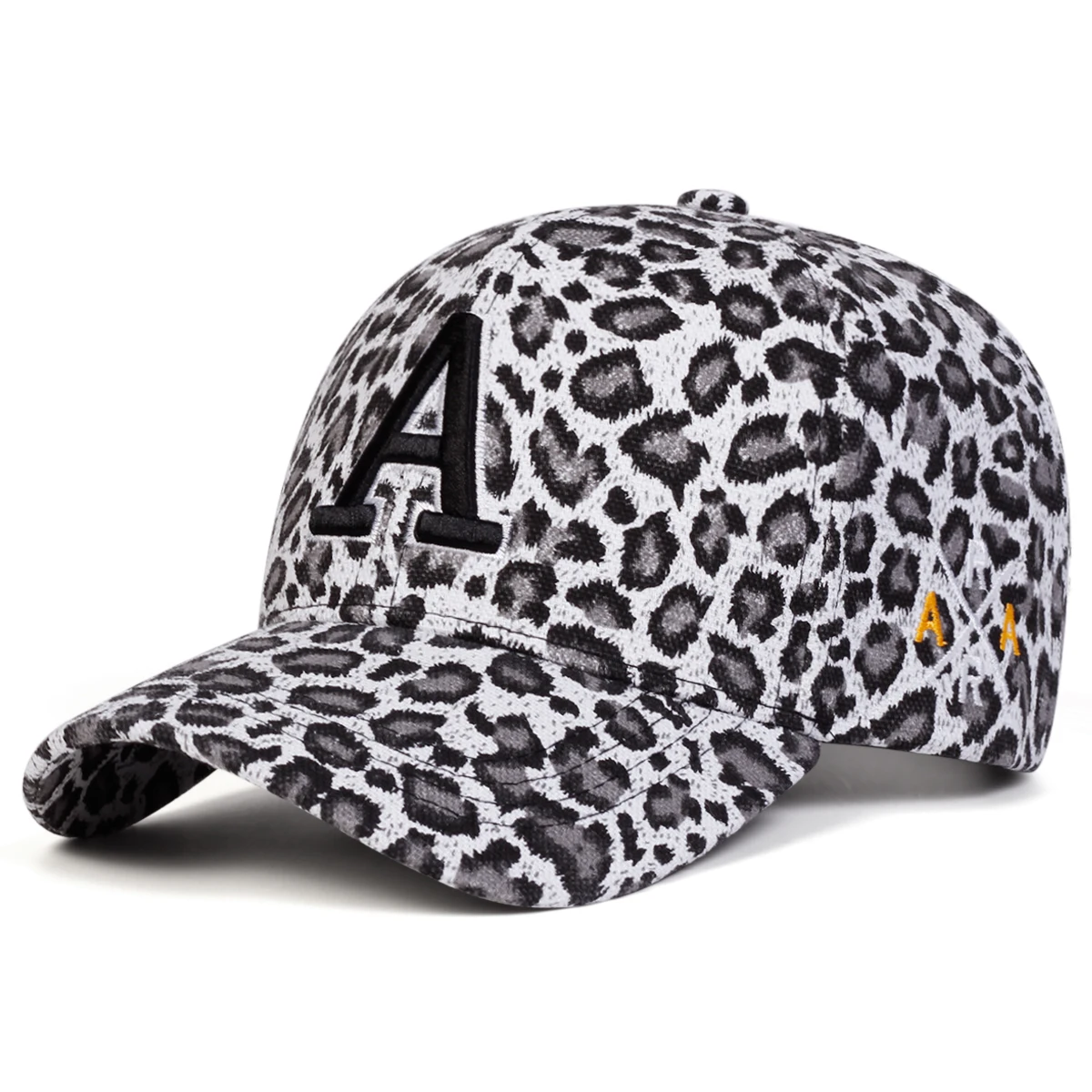للجنسين حرف التطريز ليوبارد طباعة قبعات البيسبول الربيع والخريف في الهواء الطلق قابل للتعديل قبعات عادية واقية من الشمس قبعة قبعة رياضية #4