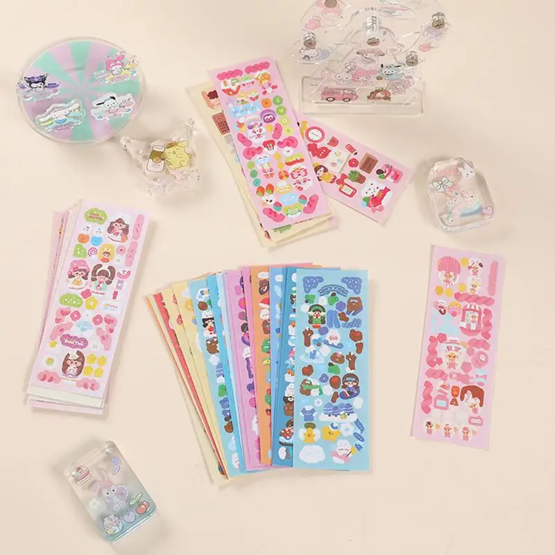 Веселые наклейки для детей, классные наклейки для девочек, веселые наклейки для детей, самодельные ремесла, эстетические наклейки, скрапбукинг