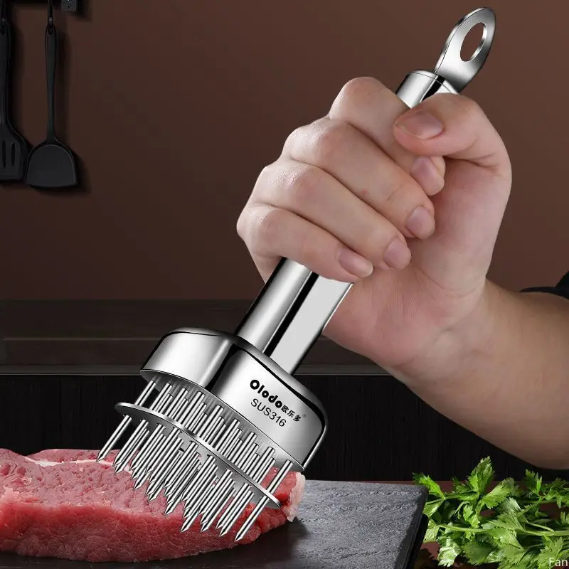 Pine Meat Needle 24 Needles 316 Stainless Steel  Tendon Breaker Kitchen Mini Antibacterial Meat Tenderizer home appliance