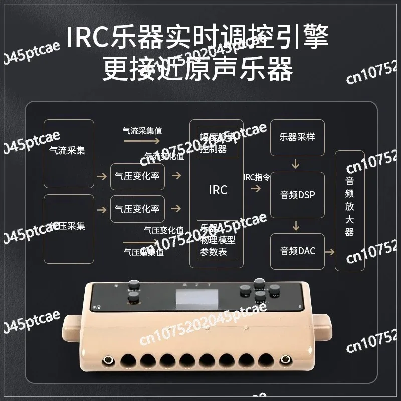 HM08S Electric Harmonica 8-hole Musical Instrument with Built-in 72 Tones Portable Electronic Music Chromatic Harmonica