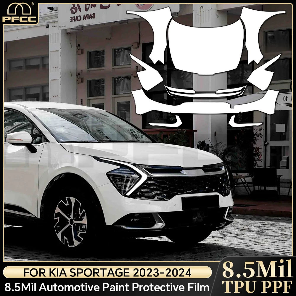 

For KIA SPORTAGE 2023 2024 Pre-cut PPF Clear Bra 8.5Mil TPU Paint Protection Film Car Body Bumper Anti-Scratch Kit Resistant