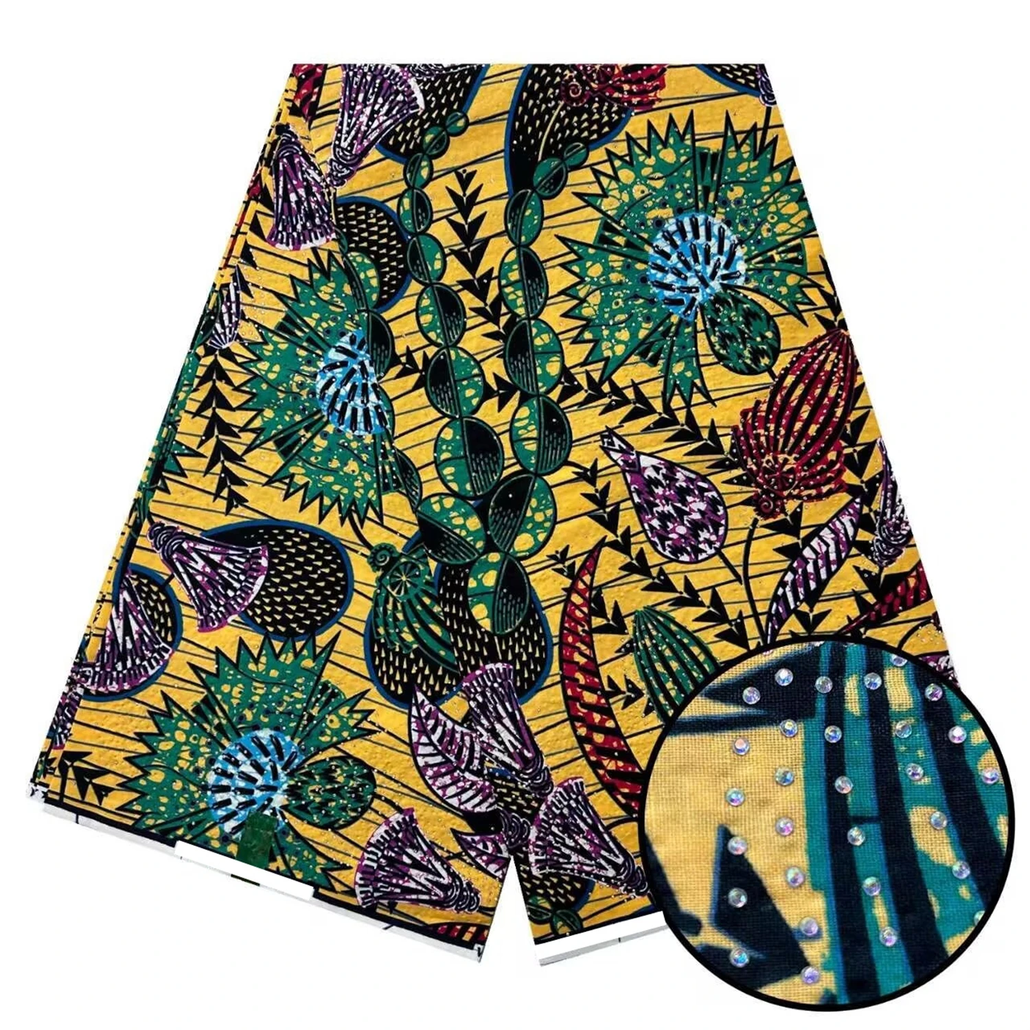 

Wax Stone Fabric 100% Cotton African Prints Cloth 2025 New Ankara Super Grand Wax Fabric 6 Yards Great Design For Sewing Clothes