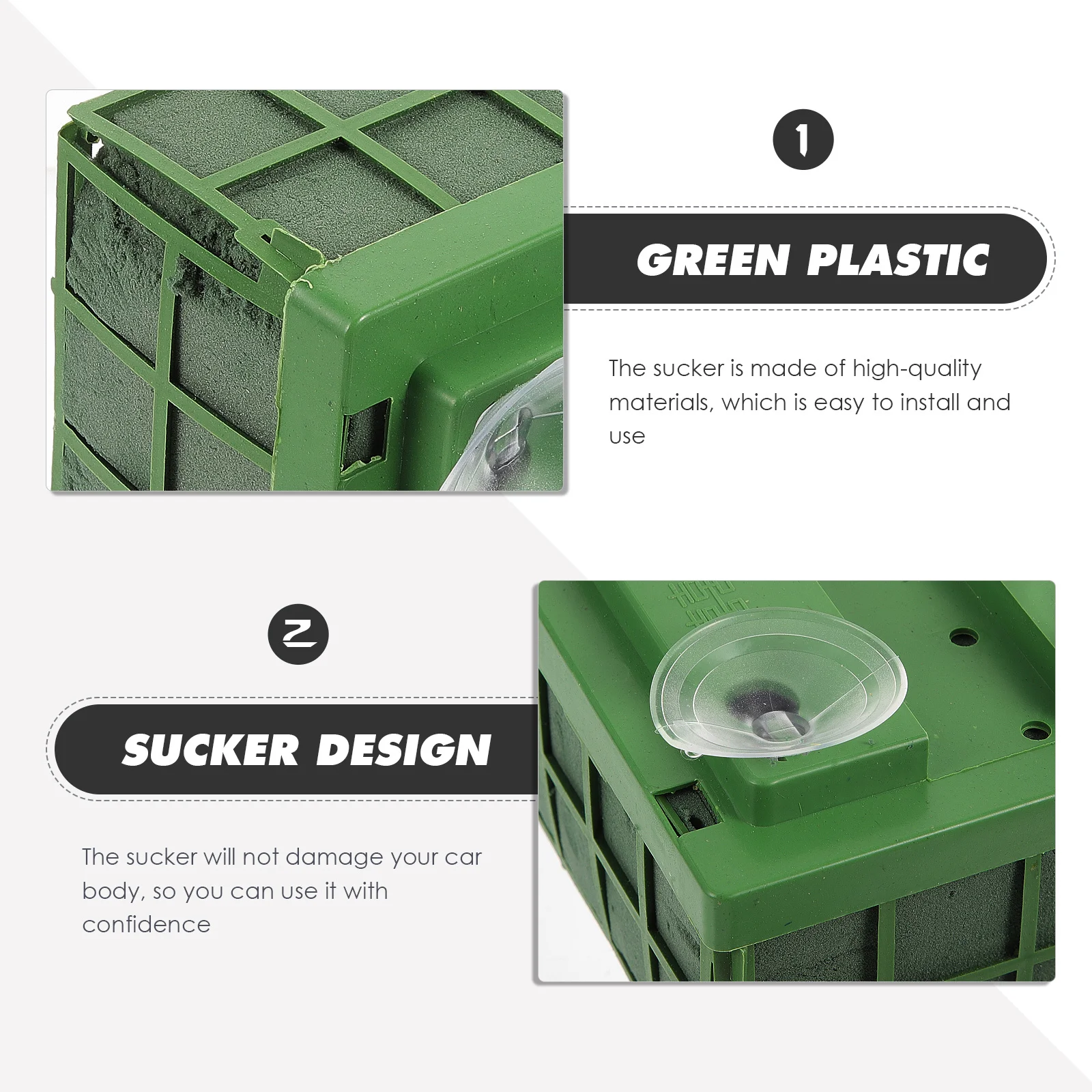 

2Pcs Car Front Flower Decoration Suction Cups Wedding Car Front Sucker for Flower Arrangement Supplies Decorative Suckers DIY