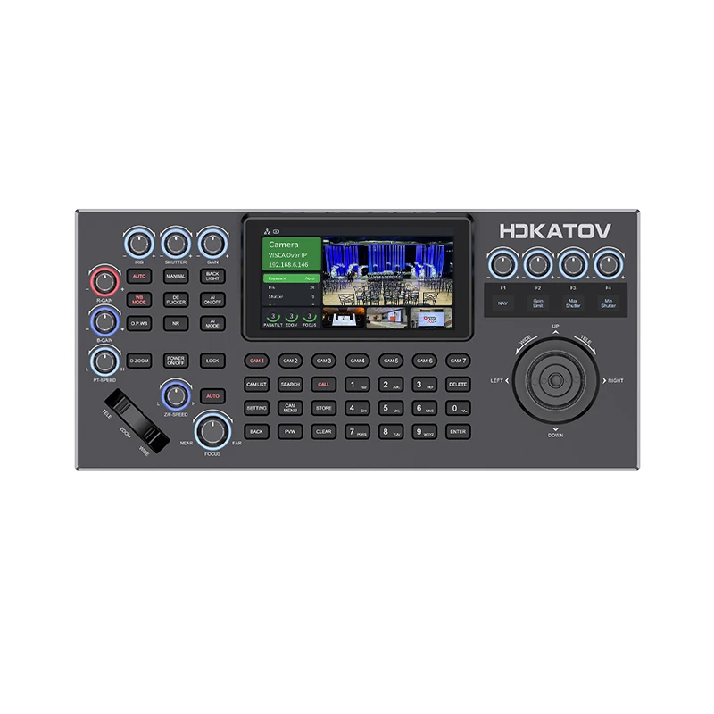 HDKATOV 4D Keyboard Joystick NDI PTZ Controller Video Conference System Video Conferencing Camera Keyboard Control