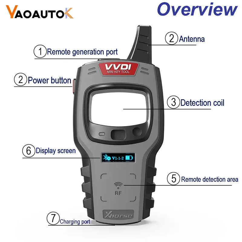 Car Remote Key Programmer Free Original Xhorse 96bit 48-Clone Function Global Version VVDI Mini Key Tool Programming KD