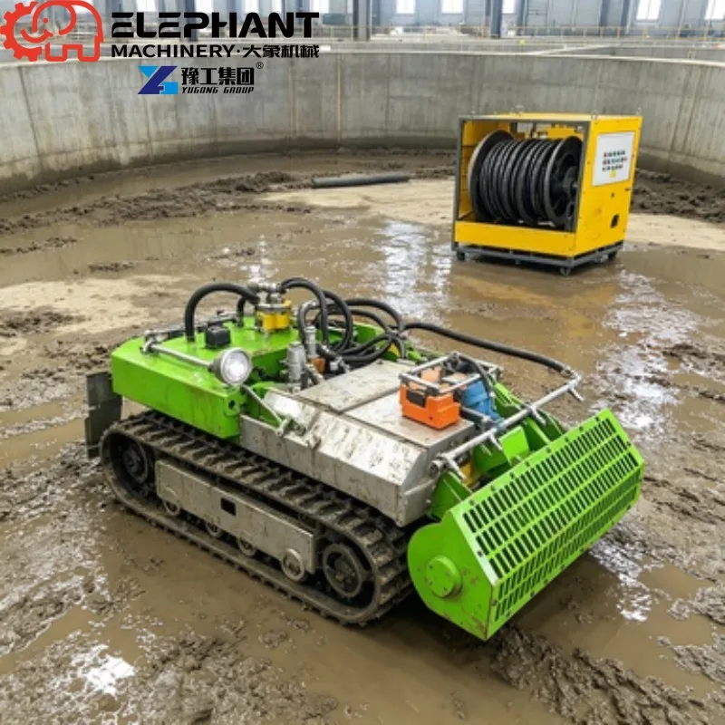 Dredging Robot Amphibious Underwater Tracked Robot 50m Working Depth For Complex Water Area Dredging