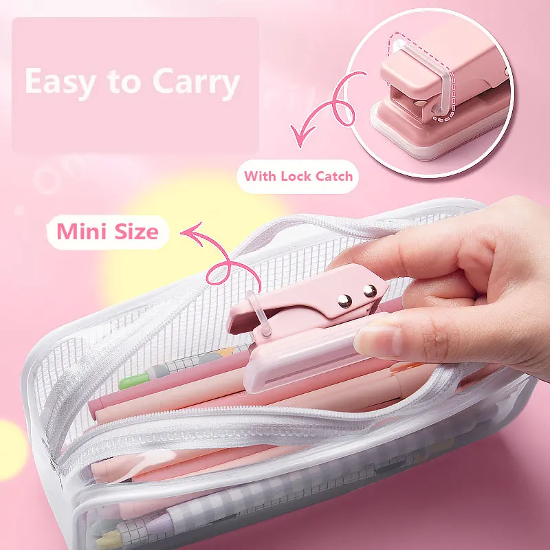 Mini Manual Hole Punching Hole Paper Circle Cutter Book Binding Machine Puncher School Binding Supplies Stationery