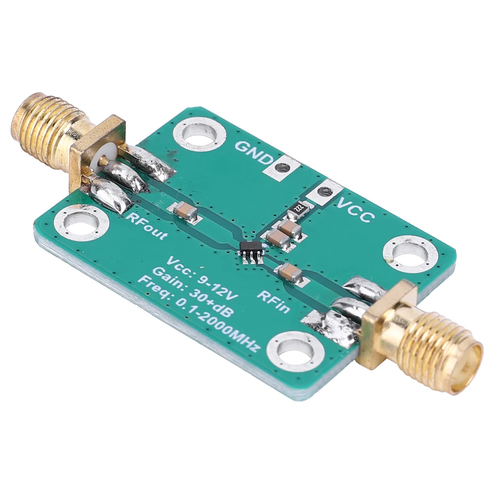 RF Signal Power Amplifier Gain 32dB Broadband RF Signal Amplifier Low Noise LNA 0.1-2000MHz RF Wideband Amplifier Board