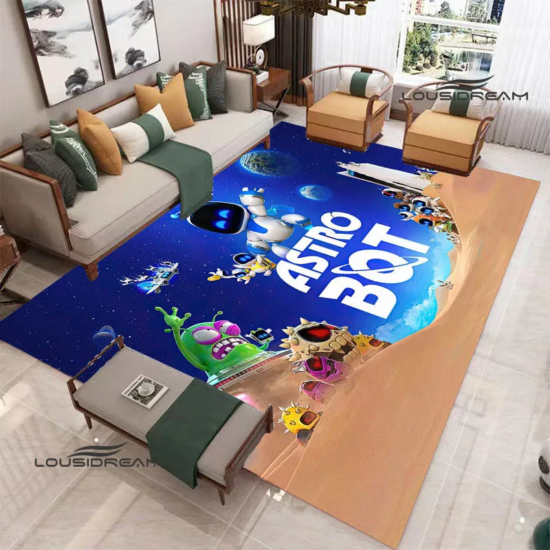 3D game  ASTRO BOT Cartoon printed Carpet Living Room Bedroom Carpet Non-slip carpet home bedroom decor area rug Birthday Gift