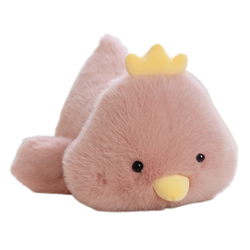 Cute Multicolor Chick Plush Doll Fluffy Lying Chicken Stuffed Toy Soft Animal Plushies Sofa Cushion Children Holiday Gift