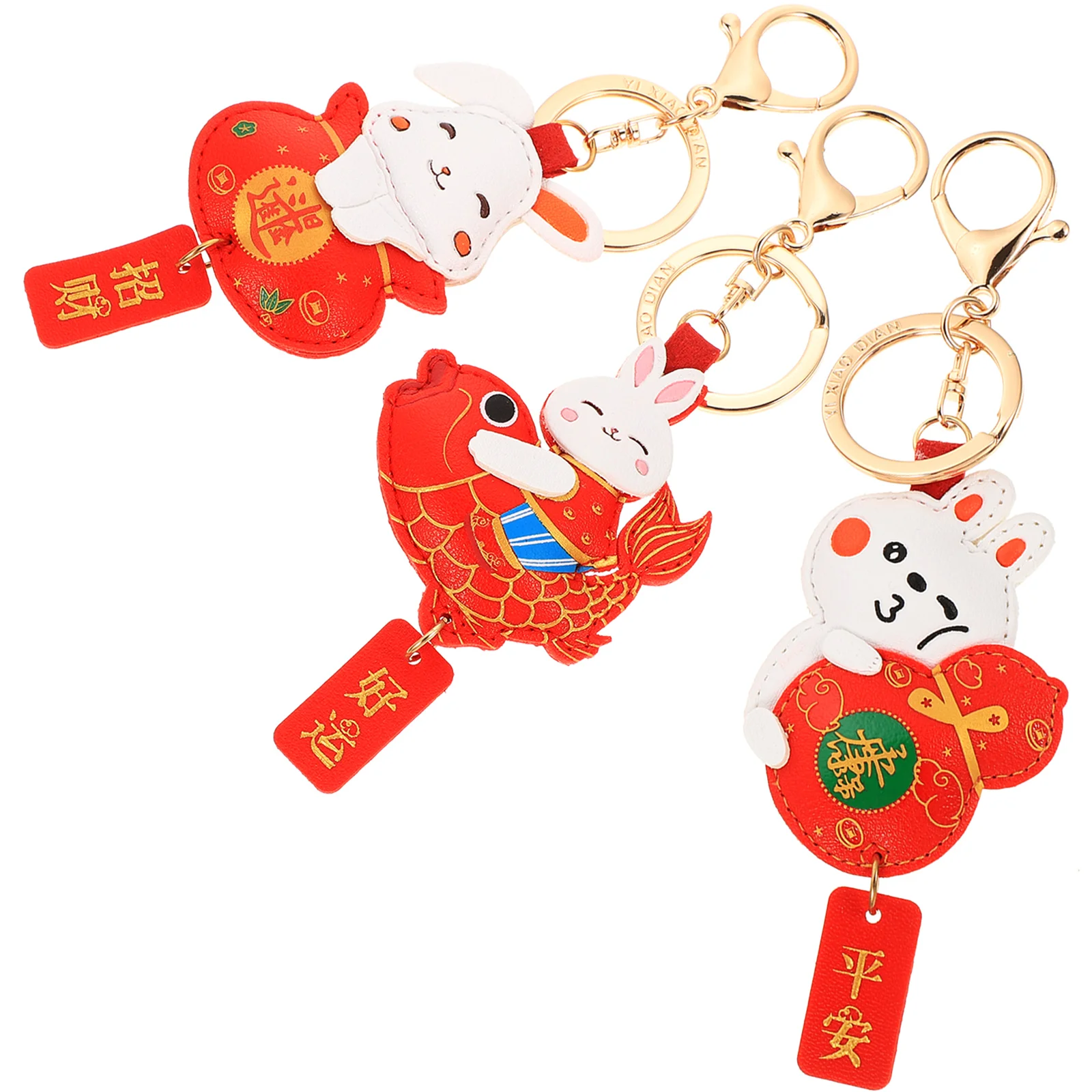 

3 Pcs Keychain Alloy Lightweight Durable Backpack Accessories Bag Decor Travel Key Ring Key Ring Gifts