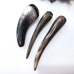 Black & White Mixed Buffalo Horn Sticks Various Sizes 7-20CM Chinese Medicine Acupuncture Sticks L004