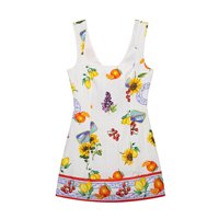 HipSeam Women Printed Short Dress Casual Backless Women's Midi Dress Back Bow Lady Chic Dress Female Dresses