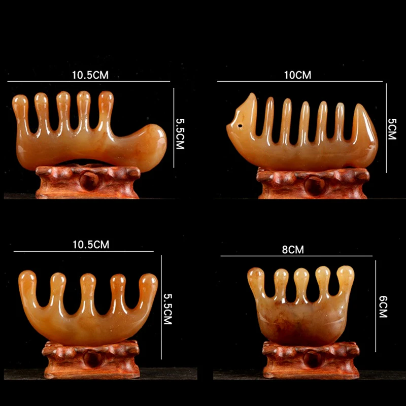 Natural Boi Chifre Gua Sha Ferramentas, Ponto de Raspagem, Pente Dente Largo, Escova De Massagem Do Couro Cabeleireiro, Ferramenta De Cuidado Do Cabelo, Massagem Corporal Completa