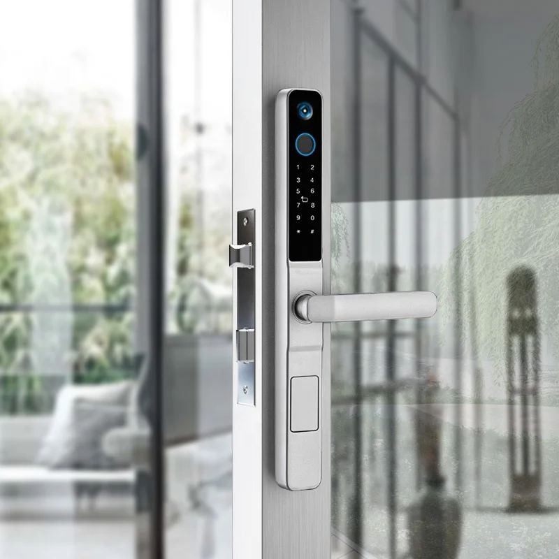 Goking Ble ttlock remote control aluminum glass door smart lock password access for sliding door with digital keypad