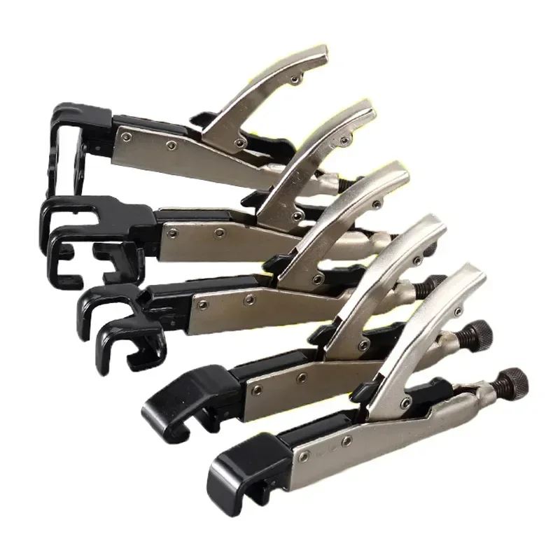 5pcs/box Multifunction weld Clip C Type round-nosed flat-nosed clamp pliers welding pliers Grip Vise Hand tool