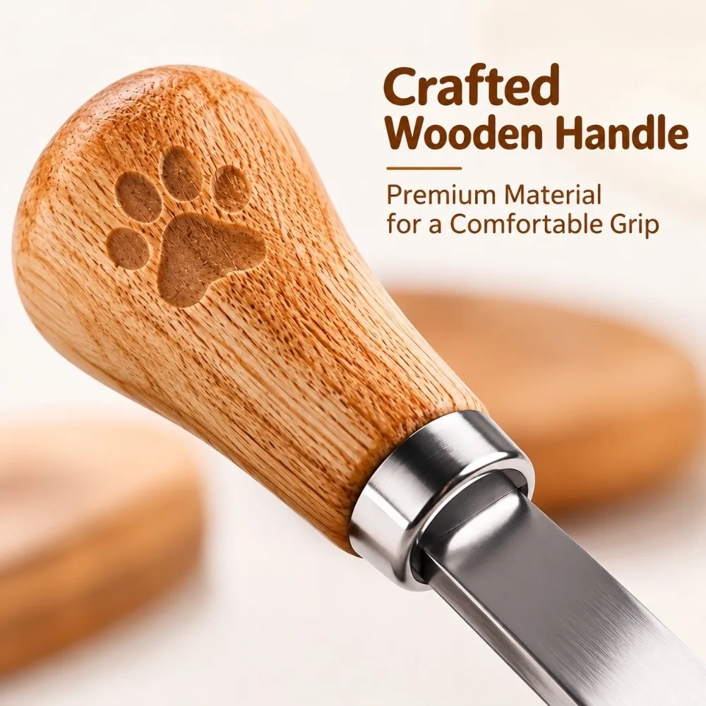Stainless Steel Head Potato Masher Wooden Handle Hole Punched Plate Vegetable Presser Curved Shaft Ergonomic Grip