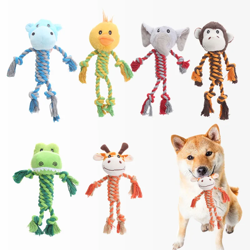 Manufacturers Wholesale New Dog Products Animal Plush Long Leg Cotton Rope Pet Chewing Toys Dog Chewing Plush Toys