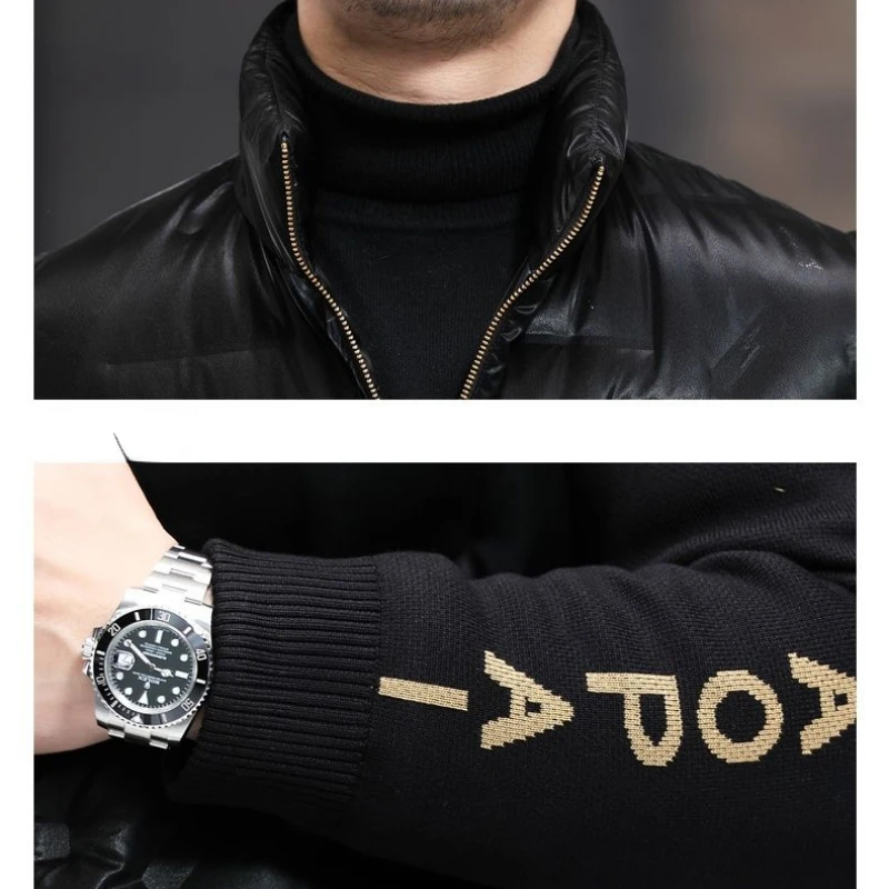 Men's Down Jacket Short Men's Cold Jacket Thick Warm Coats for Men Winter Winter Parkas for Men Stand-up Collar Men Parka