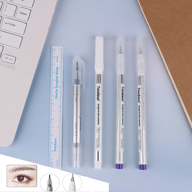 Korean Tattoo Sterile Embroidery Marking Pen Surgical Eyebrow Mark Pen Waterproof White Floating Lip Line Positioning Pencil