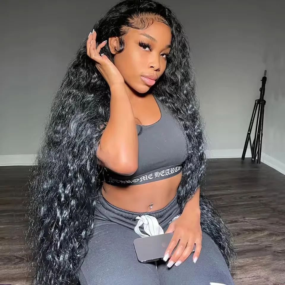 

Deep Wave 13x6 HD Lace Frontal Wig 34 36 Inch Transparent 13x4 Water Wave Lace Frontal Human Hair Wigs For Women 4x4 Lace Wig