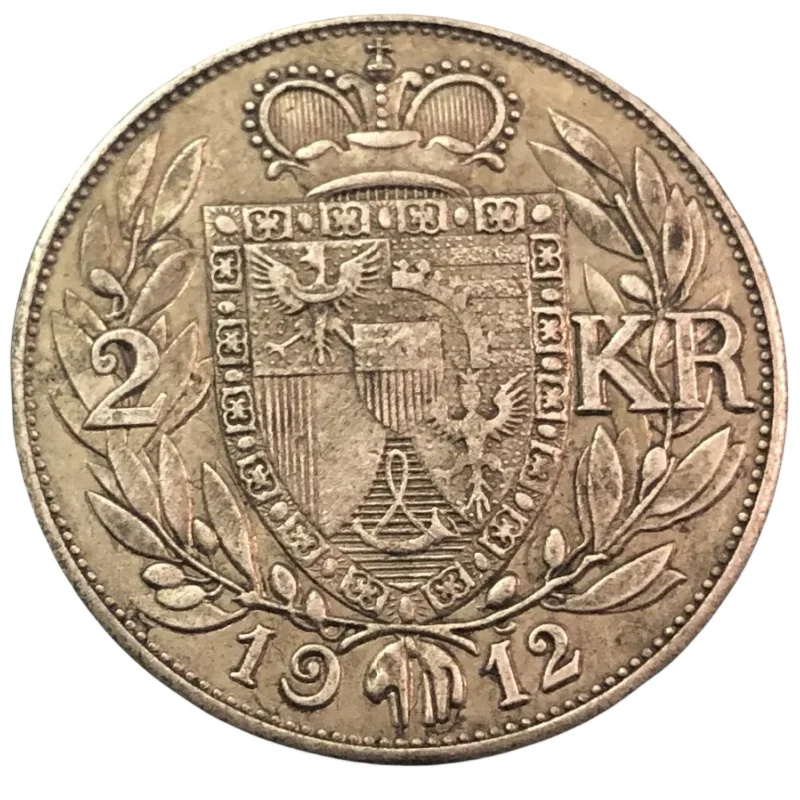 1912 Liechtenstein 2 Kronen-Johann II Silver Plated Copy Coin