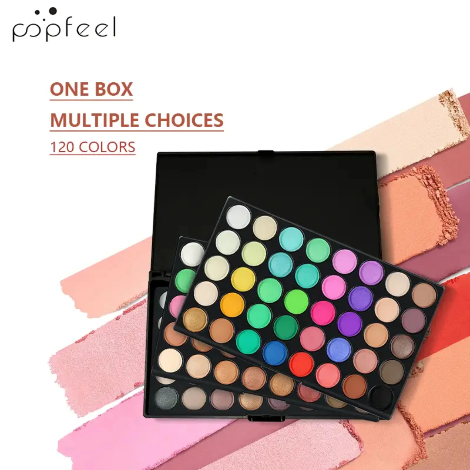 Palette Palette Palette di ombretti per trucco professionale - POPFEEL 120 Ombretto dai bellissimi colori, perfetto per professionisti e tutti i giorni