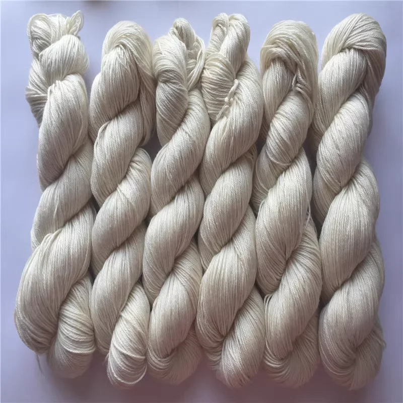 100g/Los 14mn/2 Stränge 50% Seide 50% Merino garn Strang stricken Wollgarn Seiden spitze Hands trick garn Frühling Sommer garn 700m