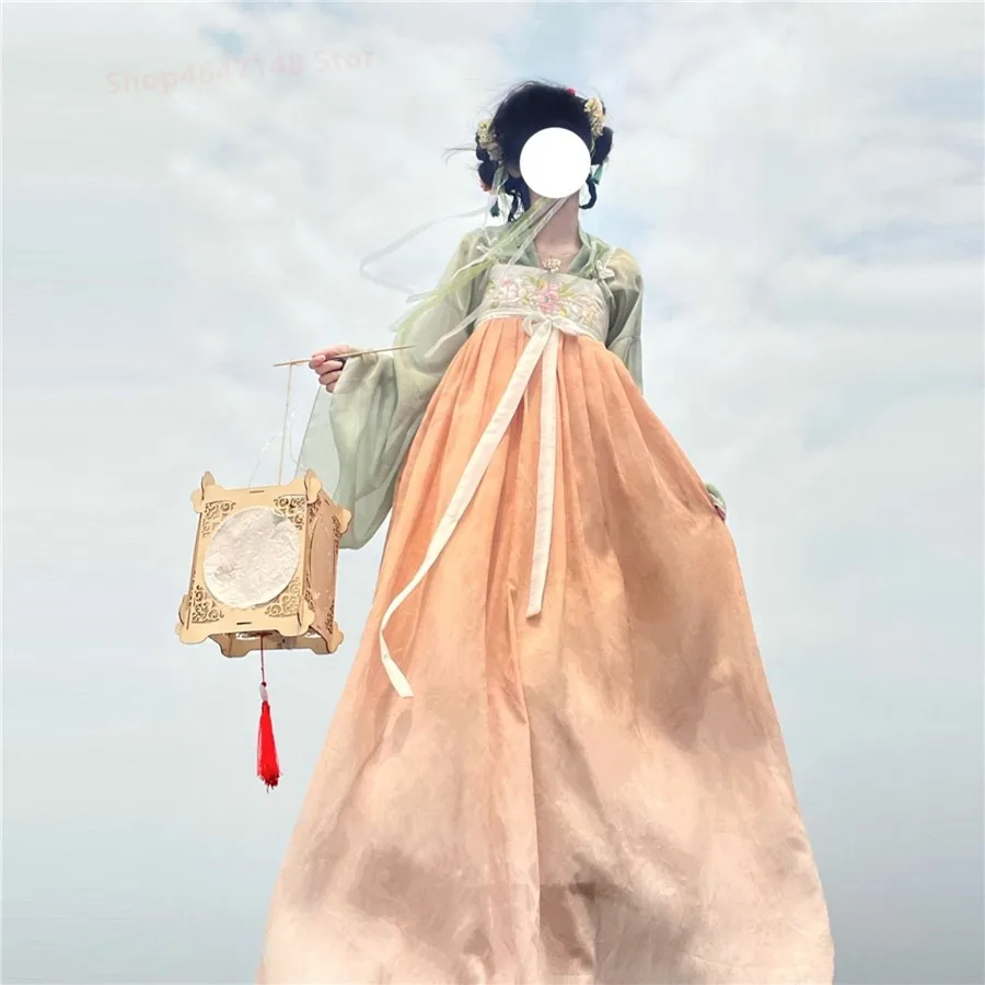 

Traditional Dress for Women Clothing Fairy Hanfu Fashion Clothes Ethnic Style Embroidery Party Stage Show Cosplay