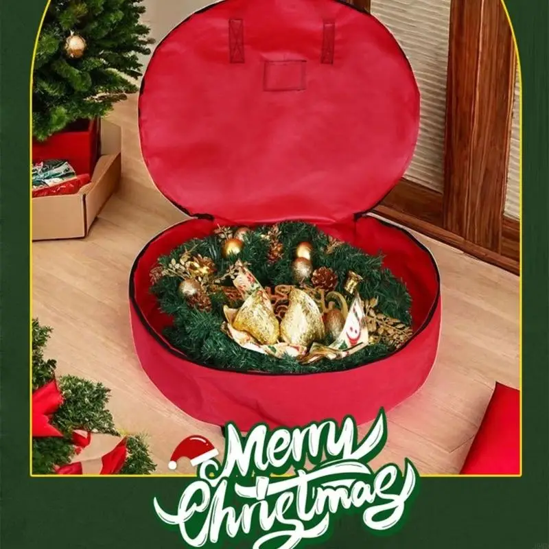 Christmas Item Storage Bag for Wreath Use with Carry Handles JOMD