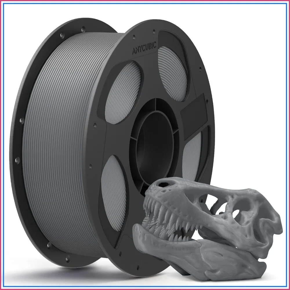 High Precision PLA 3D Printer Filament 1.75mm, Dimensional Accuracy +/- 0.02mm, 1KG Spool (2.2 lbs), Texture Grey