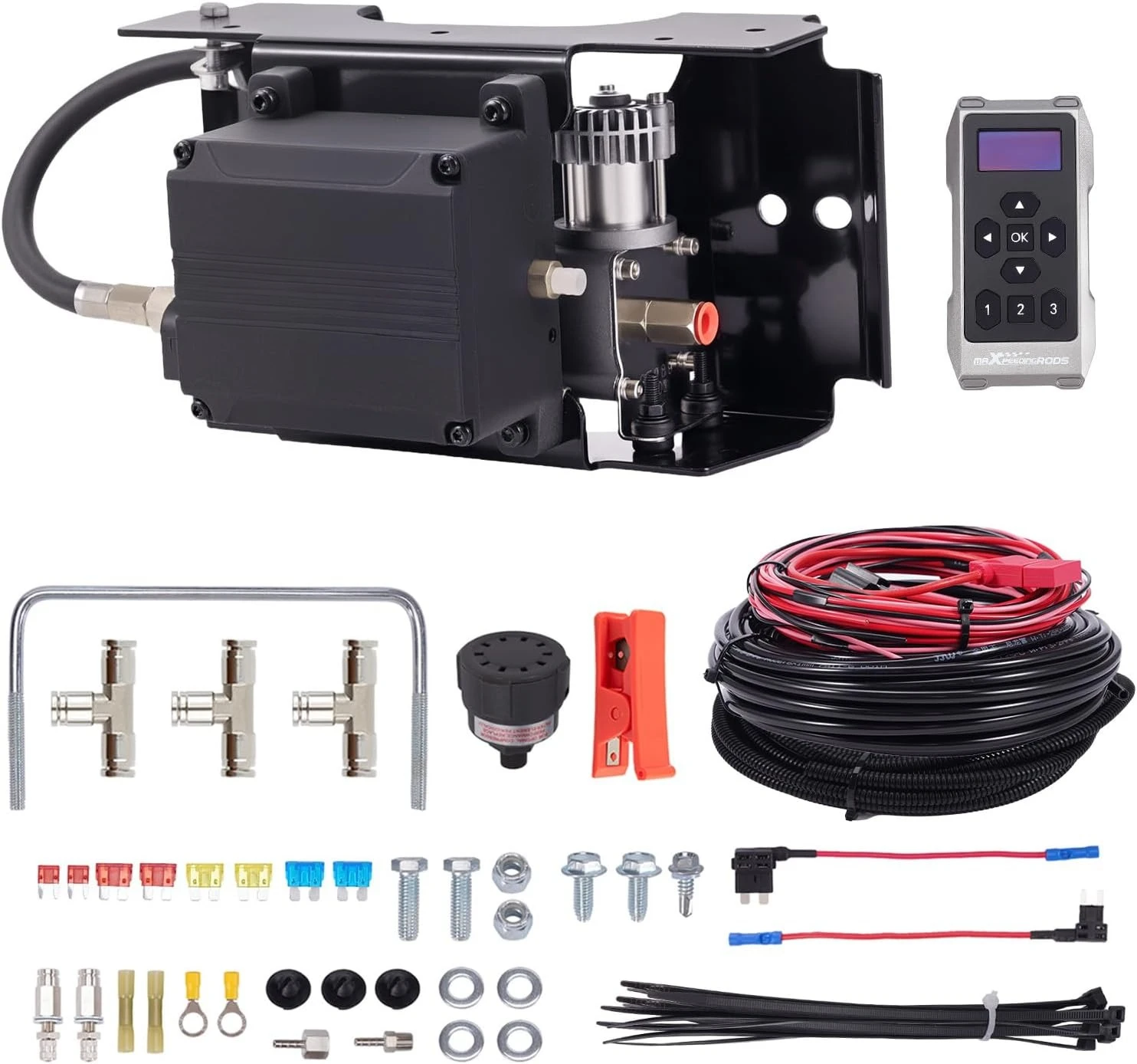 

Wireless On Board Air Compressor System App and Remote Control 120 PSI Heavy Duty Air Compressor Kit for Trucks Pickups Trailers
