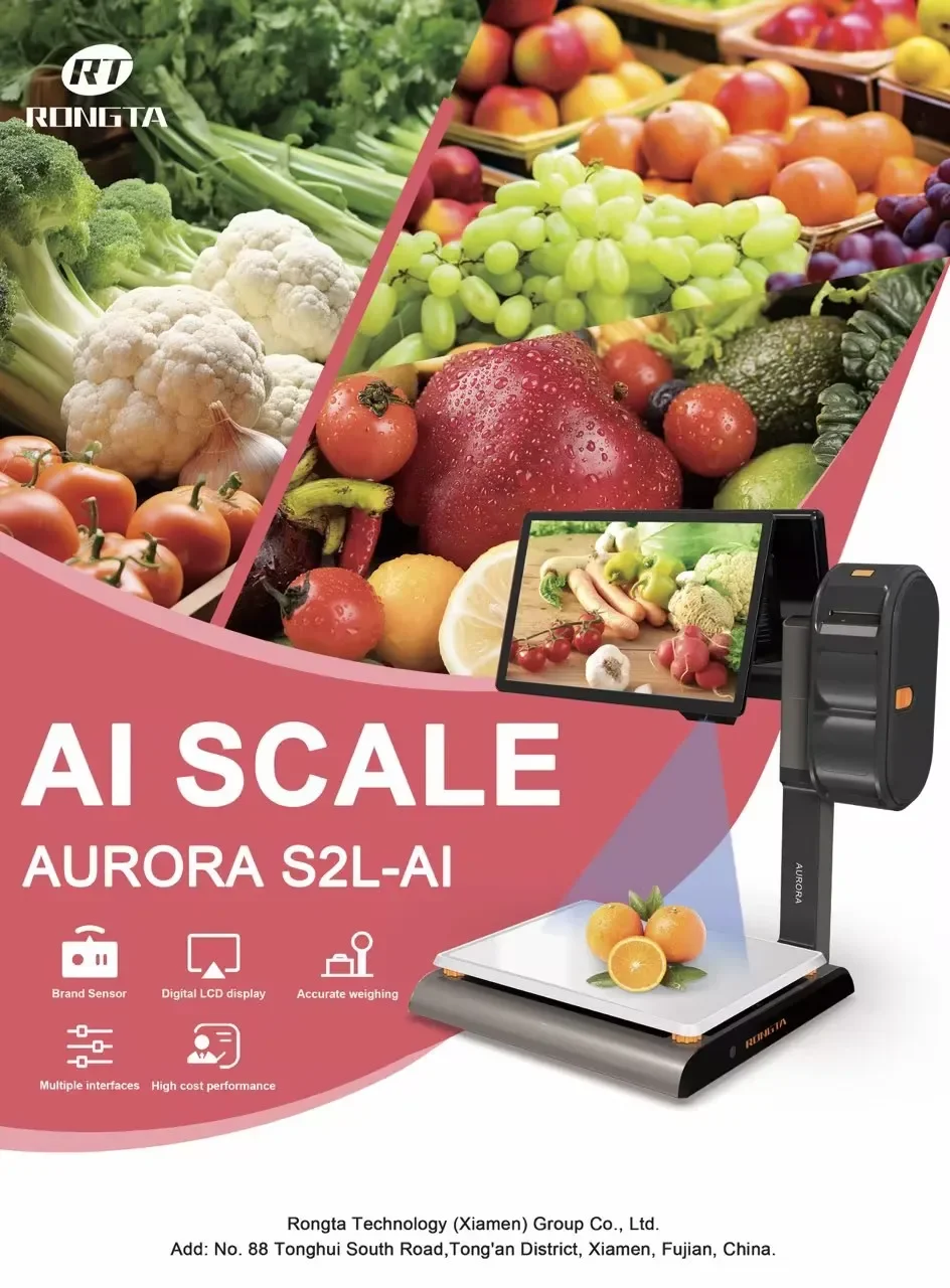 Best Seller 2025 New AI Scale 30kg Digital Computing Machine With App And Label Printer For Supermarket
