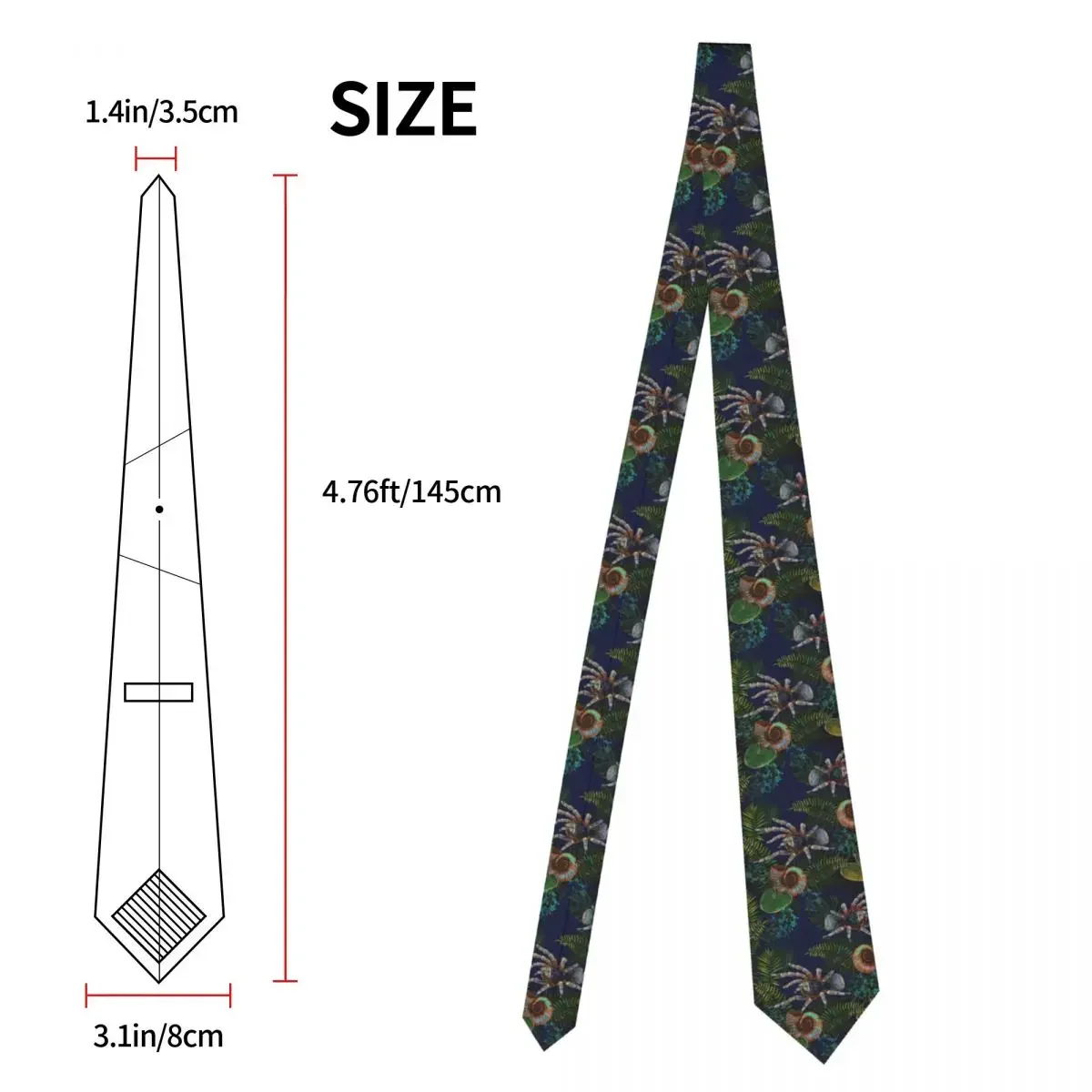 Leaves Tie Tropical Gothic Fashion Leisure Neck Ties Men Xmas Gift Classic Necktie Accessories Quality Collar Tie