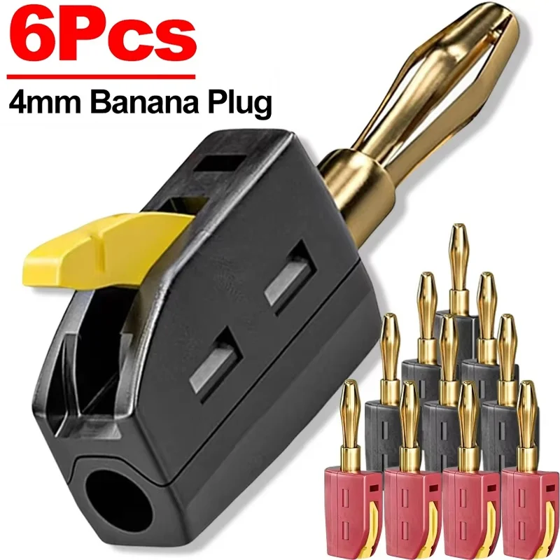 32A 4mm Banana Plug Solder Free Quick Connect Quick Wire Connector For Testing Instrument Speaker Plug Power Testing Connector