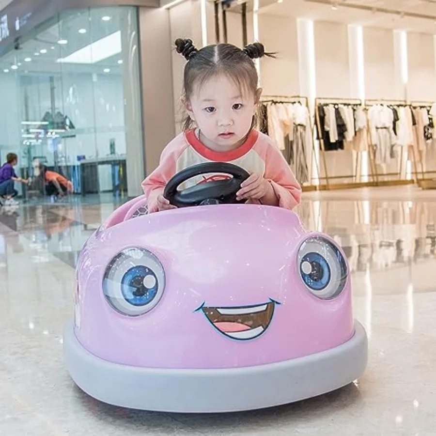 12V 2 velocidades passeio elétrico no carro pára-choques para crianças de 1 a 6 anos, carro elétrico infantil com controle remoto, luzes LED, Bluetooth