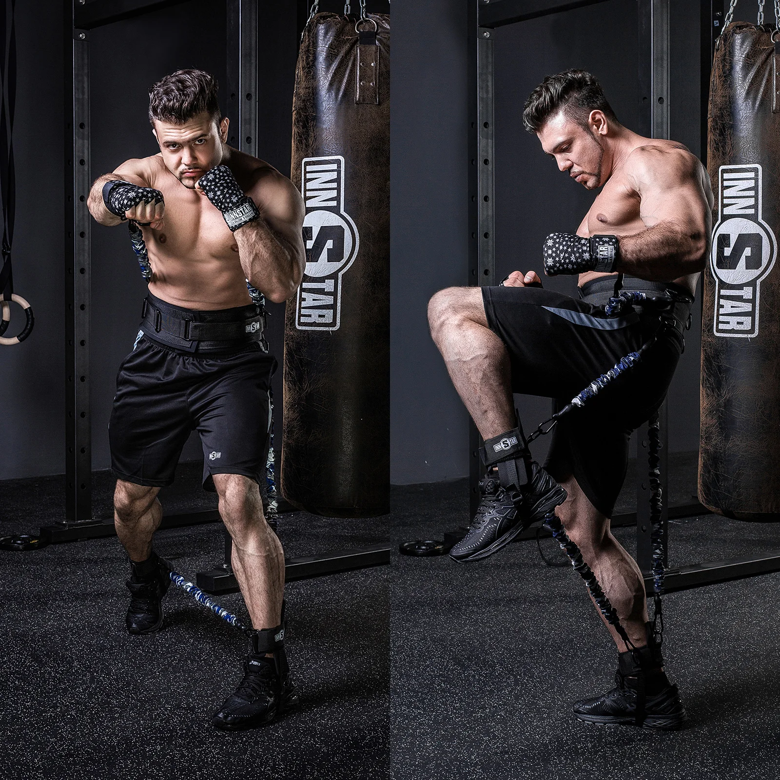 INNSTAR レジスタンストレーニングバンド　MMA ボクシング Innstar Double Resistance Bands Boxing Training Band Strength