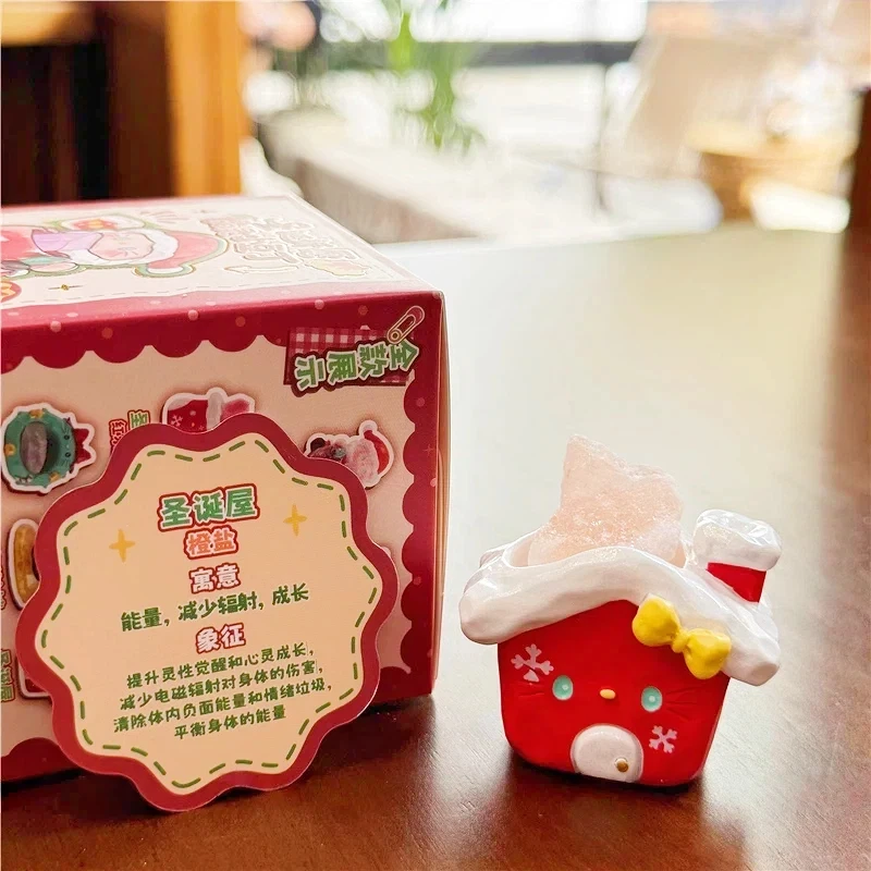 창의적인 크리스마스 소원 크리스탈 스피릿 리틀 빈 블라인드 박스 크리스탈 주변 장식품 귀여운 크리스마스 선물