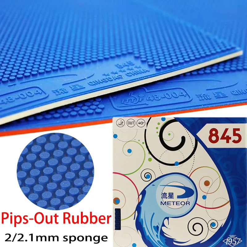 

Meteor 845/8512 Pips-out резиновый лист для настольного тенниса, синий, быстрая атака с губкой 2/2,1 мм, ракетка для пинг-понга, резиновая одобренная ITTF