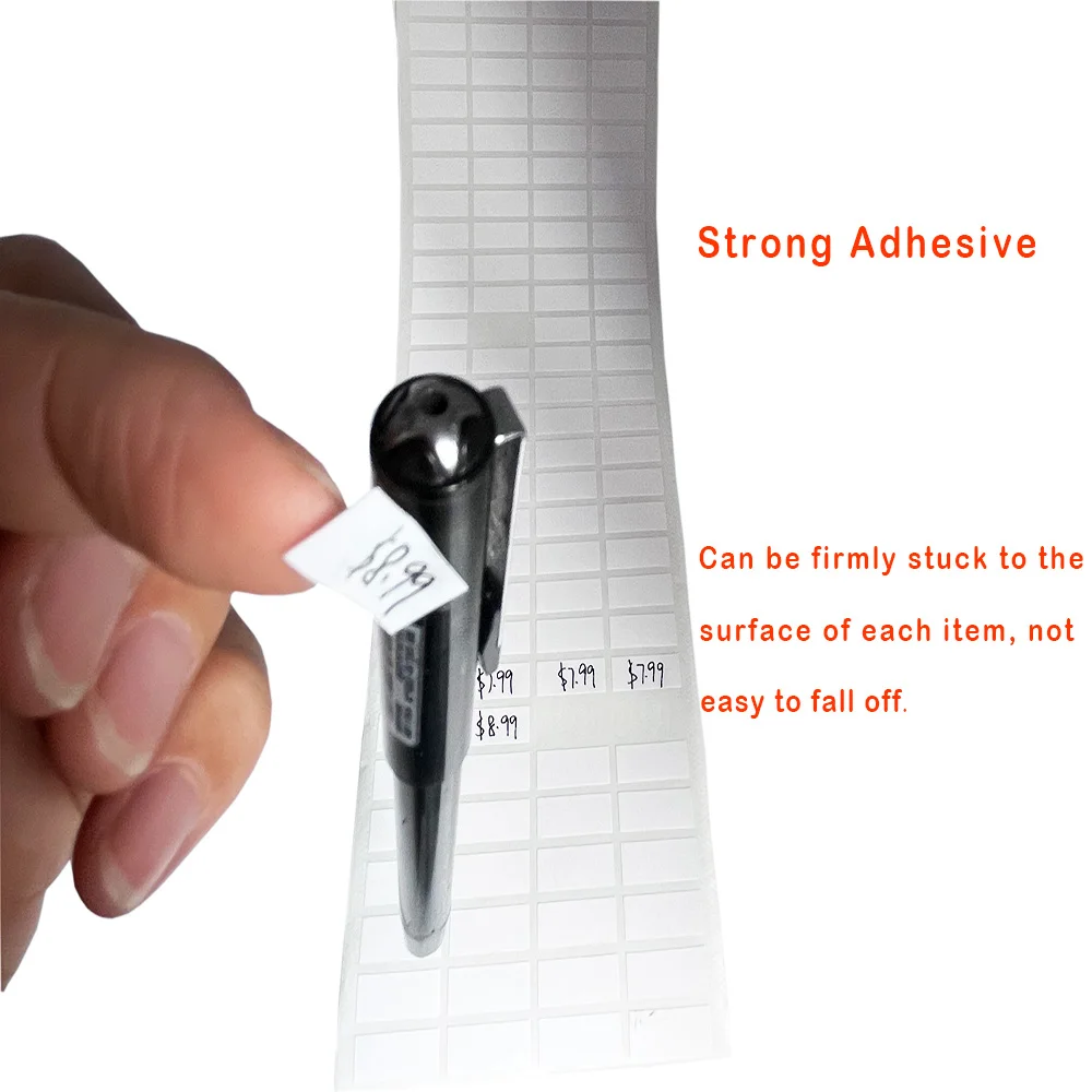 Strong Adhesive 4 Rows White Label Stickers Diamond Tag used for commodity price documents Or packaging and other Sticker labels