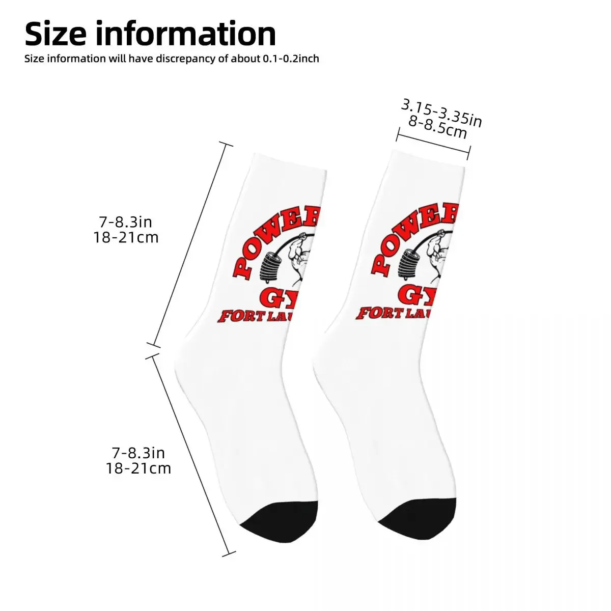 Powerhouse Gym Motivation Socks Harajuku High Quality Stockings All Season Long Socks Accessories for Man's Woman's Gifts