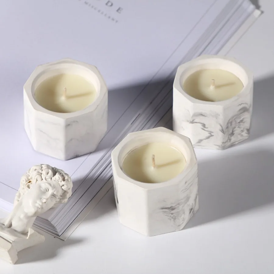 1pc gypsum cup candle soy wax aromatherapy candle smokeless plant wax scented candle home decoration, holiday party decoration