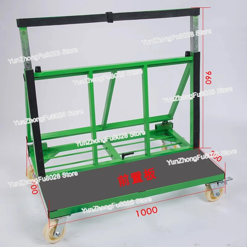 Foldable and Retractable Door  Window Large Glass Trolley Plate Handling Artifact Heavy-duty Silent Wheel Transfer Material Cart