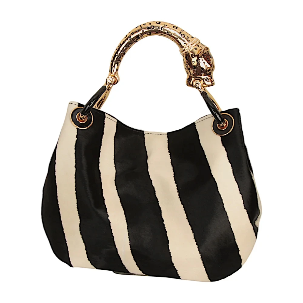 Lost in Vintage soft zebra leather Exquisite accessories and metal 