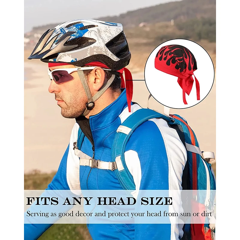 Chapéu de cabeça pirata para homens e mulheres, bandana, bandana, envoltório de cabeça respirável, forro do capacete, anti-suor, cachecol esportivo uv, ciclismo