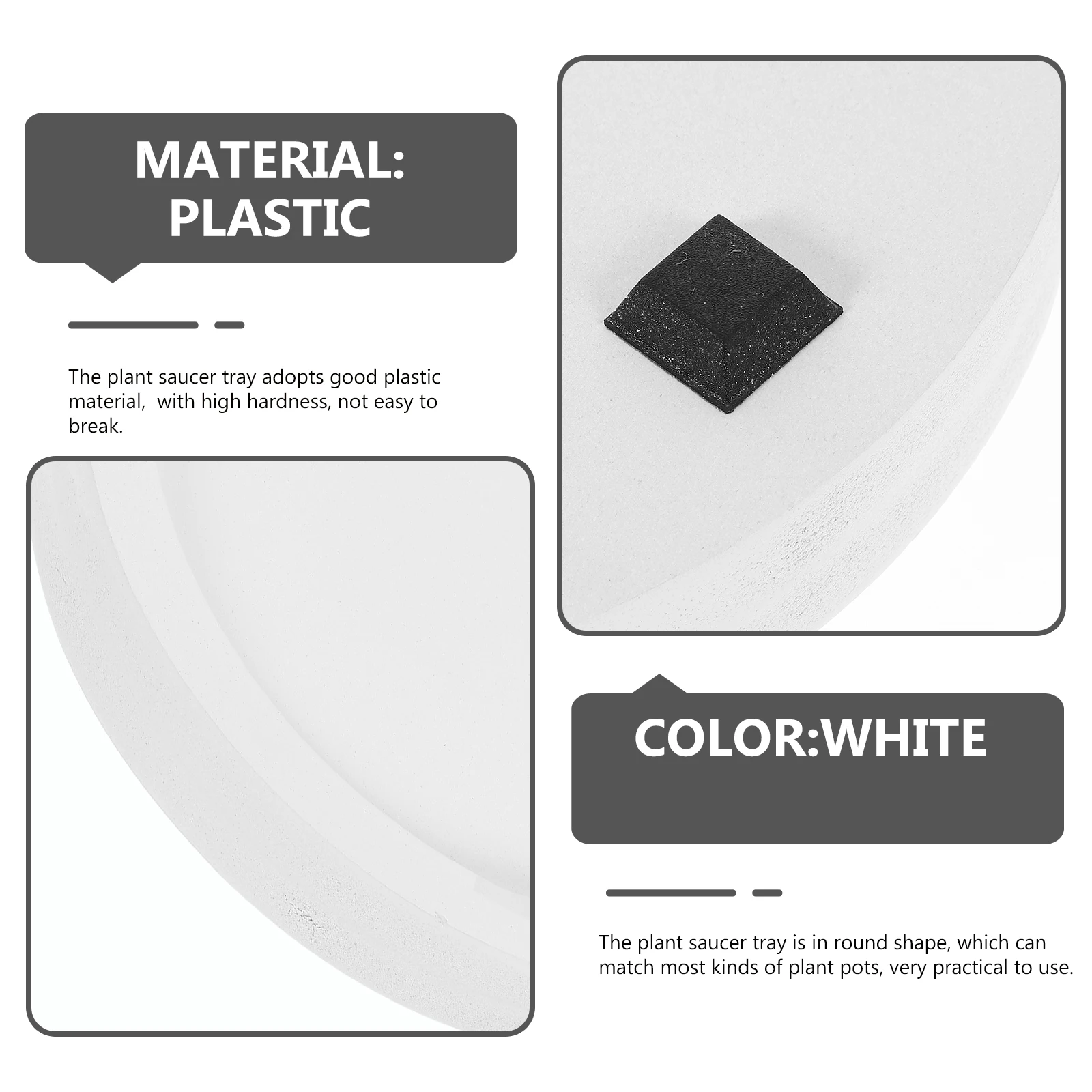 

Круглый поднос для блюдца, пластиковый цветочный горшок, поднос для капель, уловитель воды, многоразовые подносы для бонсай для комнатных горшечных растений, дренаж