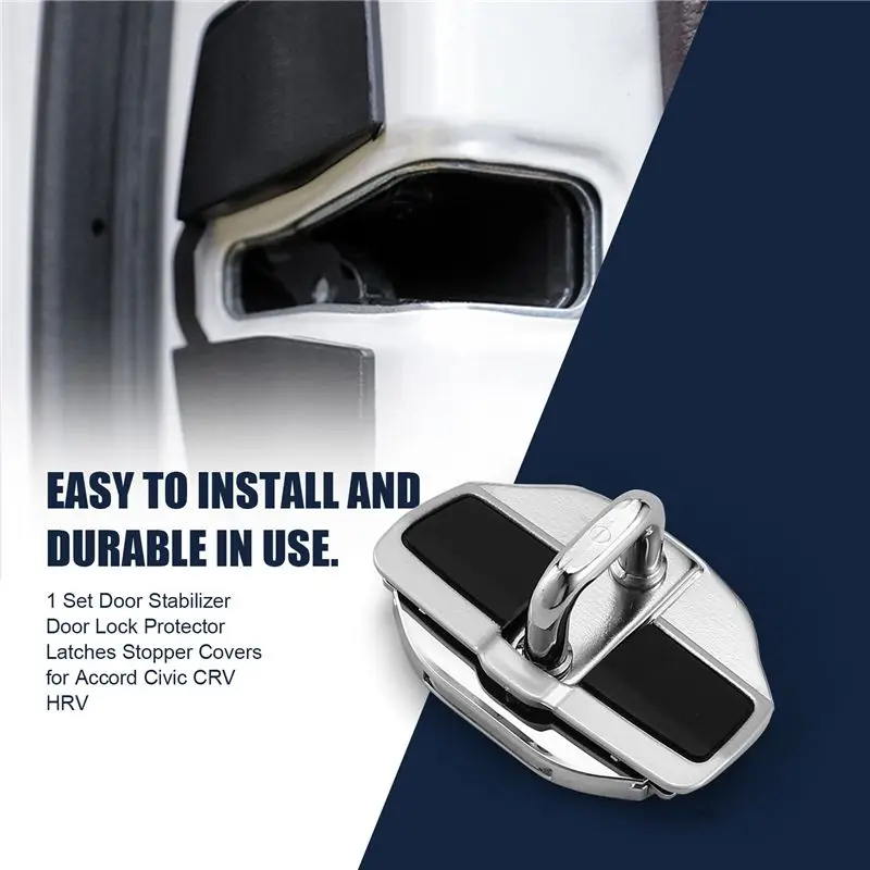 ABIB -Door Stabilizer Door Lock Protector Latches Stopper Covers For Honda Accord Civic CRV HRV Odyssey